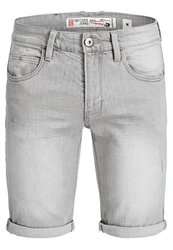 Indicode Herren Caden Jeans Shorts mit 5 Taschen Grau/Khaki/Hellgrau/Beige/Creme