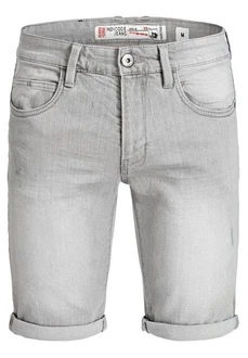 Indicode Herren Caden Jeans Shorts mit 5 Taschen Grau/Khaki/Hellgrau/Beige/Creme
