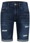 Indicode Herren Caden Jeans Shorts mit 5 Taschen Blau/Dunkelblau/Hellblau