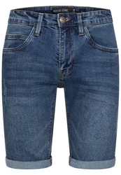 Indicode Herren Caden Jeans Shorts mit 5 Taschen Blau/Hellblau/Dunkelblau