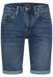 Indicode Herren Caden Jeans Shorts mit 5 Taschen Blau/Hellblau/Dunkelblau