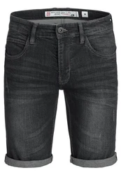 Indicode Herren Caden Jeans Shorts mit 5 Taschen Dunkelgrau/Schwarz/Braun/Grau