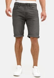 Indicode Herren Caden Jeans Shorts mit 5 Taschen Dunkelgrau/Khaki/Grau/Hellgrau/Braun
