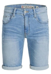Indicode Herren Caden Jeans Shorts mit 5 Taschen Hellblau/Blau
