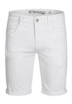 Indicode Herren Caden Jeans Shorts mit 5 Taschen Creme/Weiß/Grau