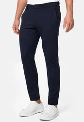 Indicode Herren Rodekro Chinohose Super Stretch mit 4 Taschen Dunkelblau