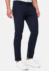 Indicode Herren Rodekro Chinohose Super Stretch mit 4 Taschen Dunkelblau
