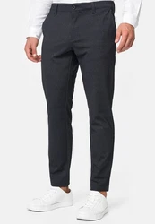 Indicode Herren Rodekro Chinohose Super Stretch mit 4 Taschen Dunkelblau/Dunkelgrau/Grau