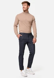 Indicode Herren Rodekro Chinohose Super Stretch mit 4 Taschen Dunkelblau/Grau/Dunkelgrau/Blau