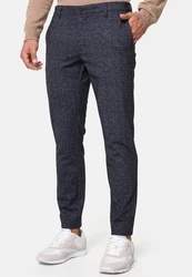 Indicode Herren Rodekro Chinohose Super Stretch mit 4 Taschen Dunkelblau/Grau/Dunkelgrau/Blau