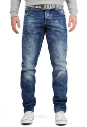 Cipo & Baxx 5-Pocket Jeans Herren Hose BA-CD319Y Hellblau/Lila/Blau