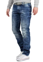 Cipo & Baxx 5-Pocket Jeans Herren Hose BA-CD319Y Hellblau/Lila/Blau