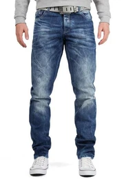 5-Pocket-Jeans Herren Hose BA-CD319Y W33/L32 (1-tlg) mit lssiger Stonewashed Waschung