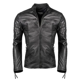 Lederjacke Herren Jacke bergangsjacke Biker Look 100% Echtleder D1