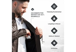 PAULGOS Herren Jacke Biker Look (D1) D1