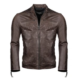 Lederjacke Herren Jacke bergangsjacke Biker Look 100% Echtleder D1