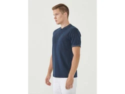 ORGANICATION Herren-Shirt Weiß/Dunkelblau/Creme/Hellblau/Grau