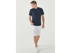ORGANICATION Herren-Shirt Weiß/Dunkelblau/Creme/Hellblau/Grau