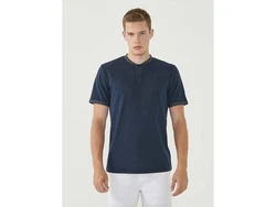 ORGANICATION Herren-Shirt Weiß/Dunkelblau/Creme/Hellblau/Grau