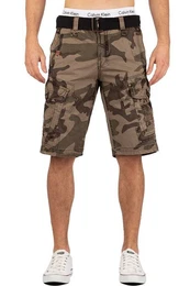 Cargoshorts Herren kurze Hose bapeanut (1-tlg) inklusive Grtel