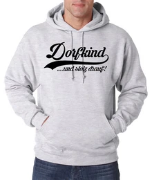 Kapuzenpullover Dorfkind Herren Hoodie Pullover mit lustigem Frontprint