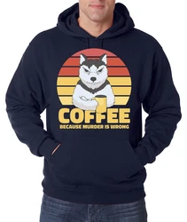 Youth Designz Kapuzenpullover Coffee Because Murder Is Wrong Herren Hoodie Braun