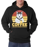 Youth Designz Kapuzenpullover Coffee Because Murder Is Wrong Herren Hoodie Braun