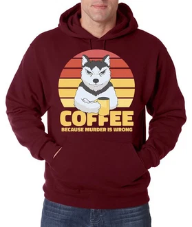 Youth Designz Kapuzenpullover Coffee Because Murder Is Wrong Herren Hoodie Youth Designz Kapuzenpullover Coffee Because Murder Is Wrong Herren Hoodie