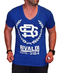 RMK T-Shirt Herren Shirt Polo Urlaub Kurzarm Slim-Fit Blau