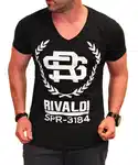 RMK T-Shirt Herren Shirt Polo Urlaub Kurzarm Slim-Fit Orange/Gelb/Schwarz/Rot/Silber/Lila