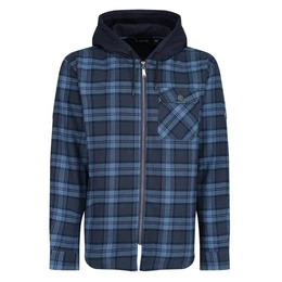 Hemdjacke Seige, Karierte Shirtjacke mit Kapuze