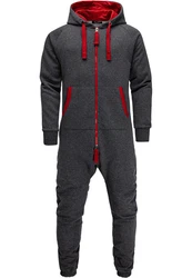 Amaci&Sons Jumpsuit QUINCY Dunkelgrau/Hellgrau/Grau
