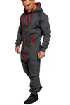 Amaci&Sons Jumpsuit QUINCY Dunkelgrau/Hellgrau/Grau