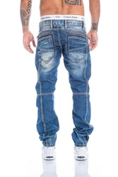Cipo & Baxx Regular-fit Jeans Herren Hose Blau/Hellblau
