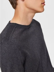 SELECTED HOMME Rundhalspullover Berg dunkelgrau (3860)