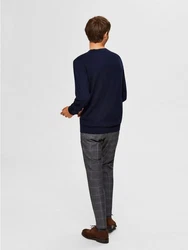 SELECTED HOMME Rundhalspullover Berg Navy