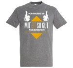 Youth Designz T-Shirt mit lustigem Spruch Frontprint Grau/Dunkelgrün/Braun/Hellgrau/Dunkelgrau/Gelb