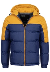 Indicode Winterjacke Danix Braun/Dunkelblau/Gelb