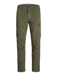 Jack & Jones Cargohose JPSTACE JJTUCKER Khaki/Dunkelgrün