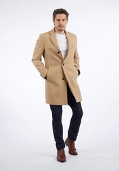 HECHTER PARIS Wollmantel Beige/Braun/Khaki