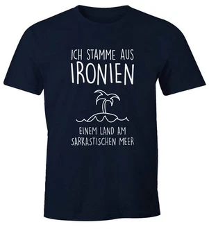 MoonWorks Print-Shirt Herren T-Shirt Ich stamme aus Ironien einem Land am sarkastischen Meer Fun-Shirt Spruch MoonWorks Print-Shirt Herren T-Shirt Ich stamme aus Ironien einem Land am sarkastischen Meer Fun-Shirt Spruch