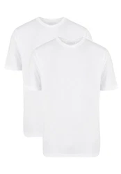MARVELIS Rundhalsshirt T-Shirt Doppelpack Modern Fit Weiß/Creme
