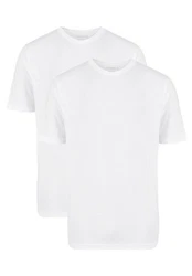 MARVELIS Rundhalsshirt T-Shirt Doppelpack Modern Fit Weiß/Creme
