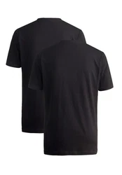 MARVELIS Rundhalsshirt T-Shirt Doppelpack Modern Fit Schwarz/Dunkelgrau/Dunkelblau/Grau