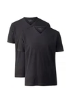 MARVELIS V-Shirt T-Shirt Doppelpack V-Ausschnitt Dunkelgrau/Grau/Schwarz/Dunkelblau