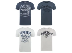 riverso Herren T-Shirt RIVLeon Regular Fit Kurzarm Print Tee Shirt 