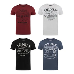 riverso Herren T-Shirt RIVLeon Regular Fit Kurzarm Print Tee Shirt Dunkelrot/Rot