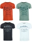 riverso Herren T-Shirt RIVLeon Regular Fit Kurzarm Print Tee Shirt Hellblau/Grün/Dunkelgrün/Türkis/Blau