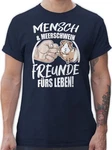 Shirtracer T-Shirt Mensch & Meerschwein Freunde fürs Leben Tiere Zubehör Braun