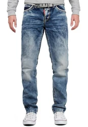 Cipo & Baxx Regular-fit Jeans Hose BA-CD148 Blau/Hellblau